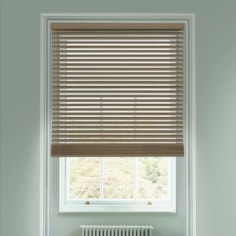 Smoke 50mm Wooden Electric Venetian Blind