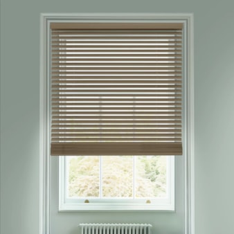 Smoke 50mm Wooden Electric Venetian Blind