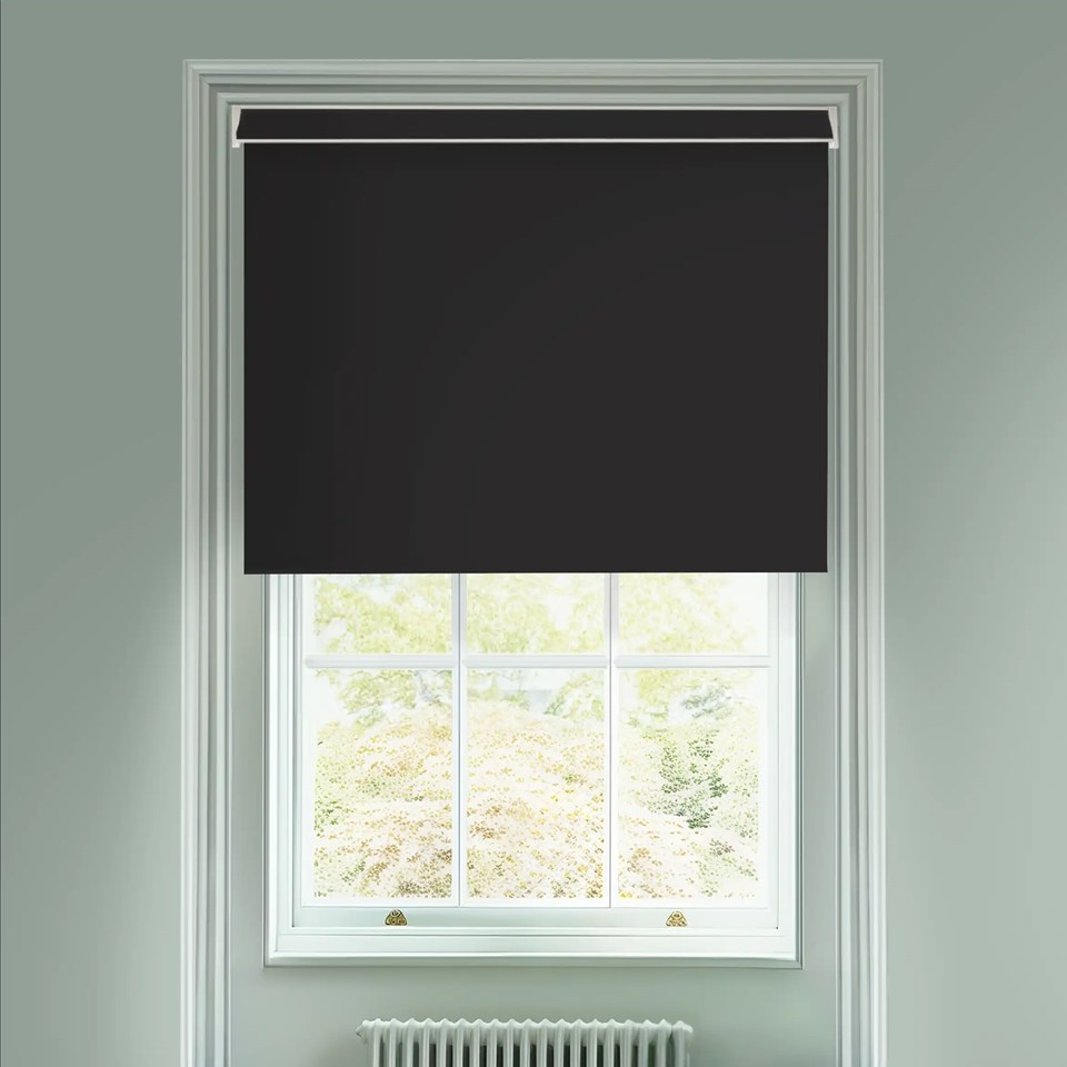 Thunder Black Blackout Electric Roller Blind