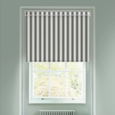 Ticking Stripe Grey Electric Roller Blind