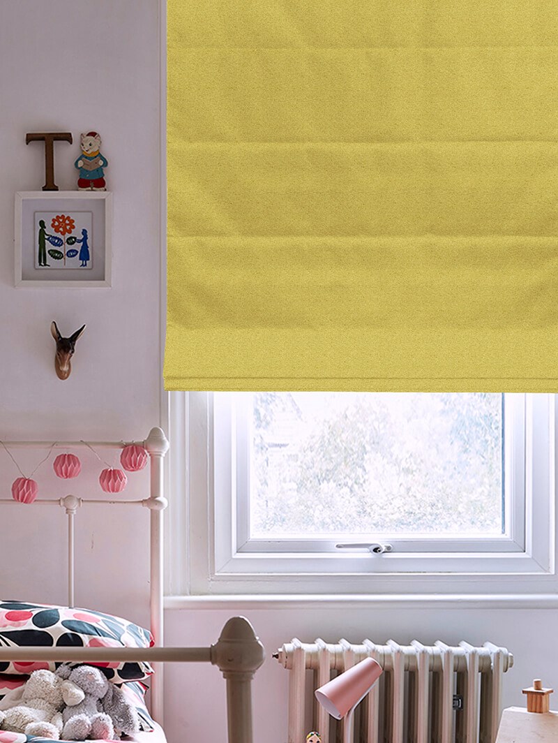 Tribeca Chartreuse Blackout Electric Roman Blind