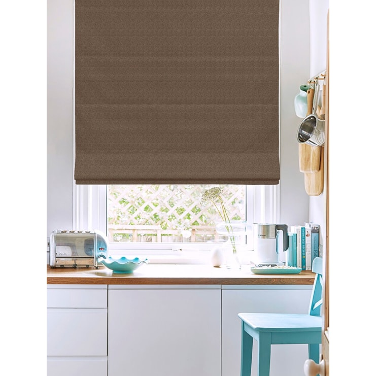 Tribeca Chocolat Blackout Electric Roman Blind