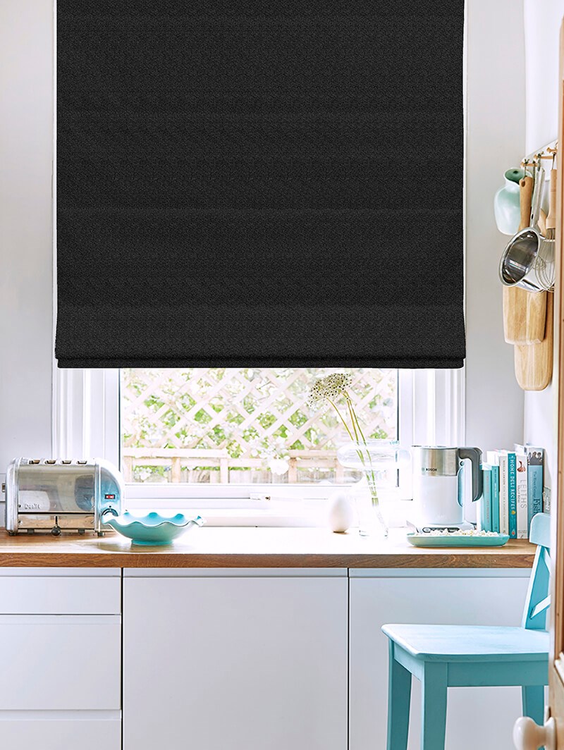 Tribeca Crow Blackout Electric Roman Blinds