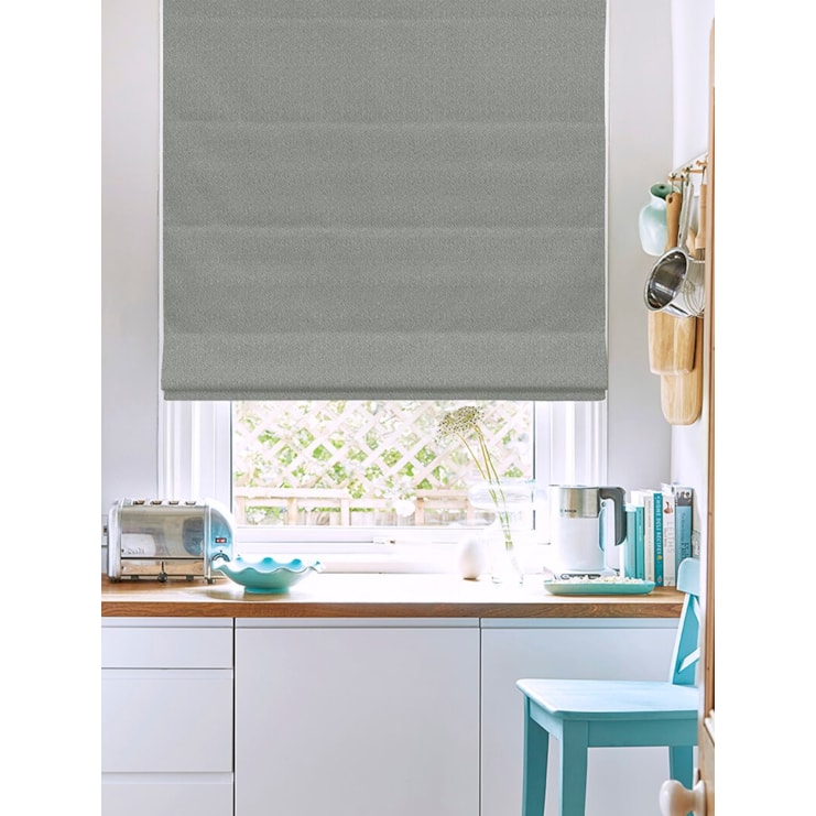 Tribeca Iron Blackout Electric Roman Blind