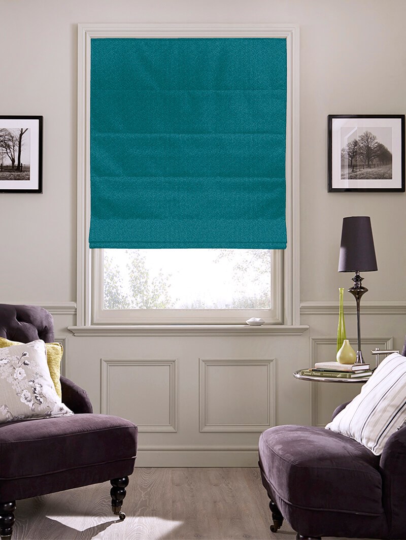 Tribeca Kingfisher Blackout Electric Roman Blind