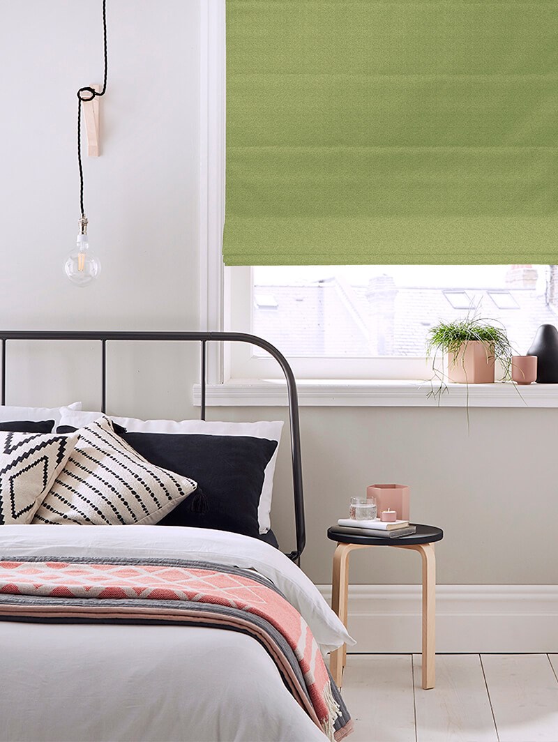 Tribeca Matcha Blackout Electric Roman Blind