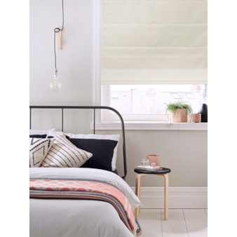 Tribeca Milk Blackout Electric Roman Blind