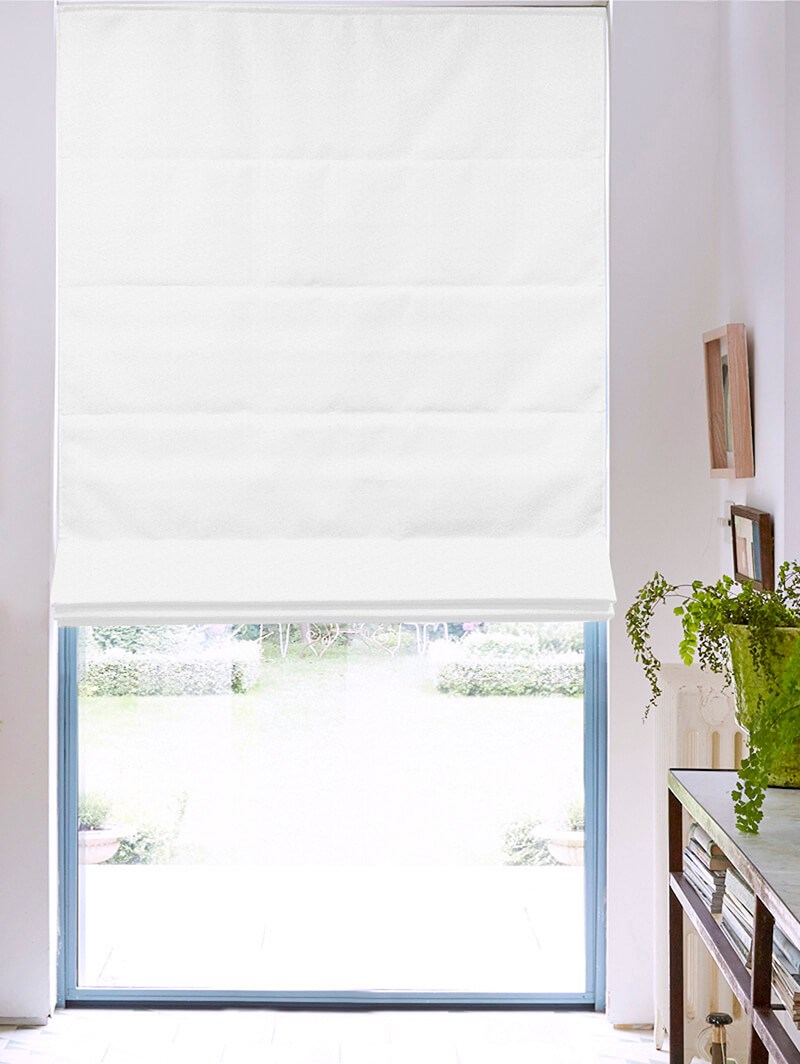 Tribeca Snowstorm Blackout Electric Roman Blind