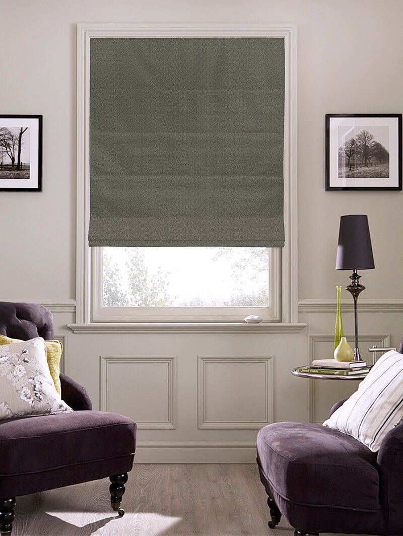 Tribeca Thunder Blackout Electric Roman Blind