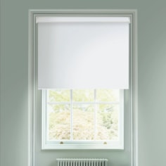 White Blackout Electric Roller Blind