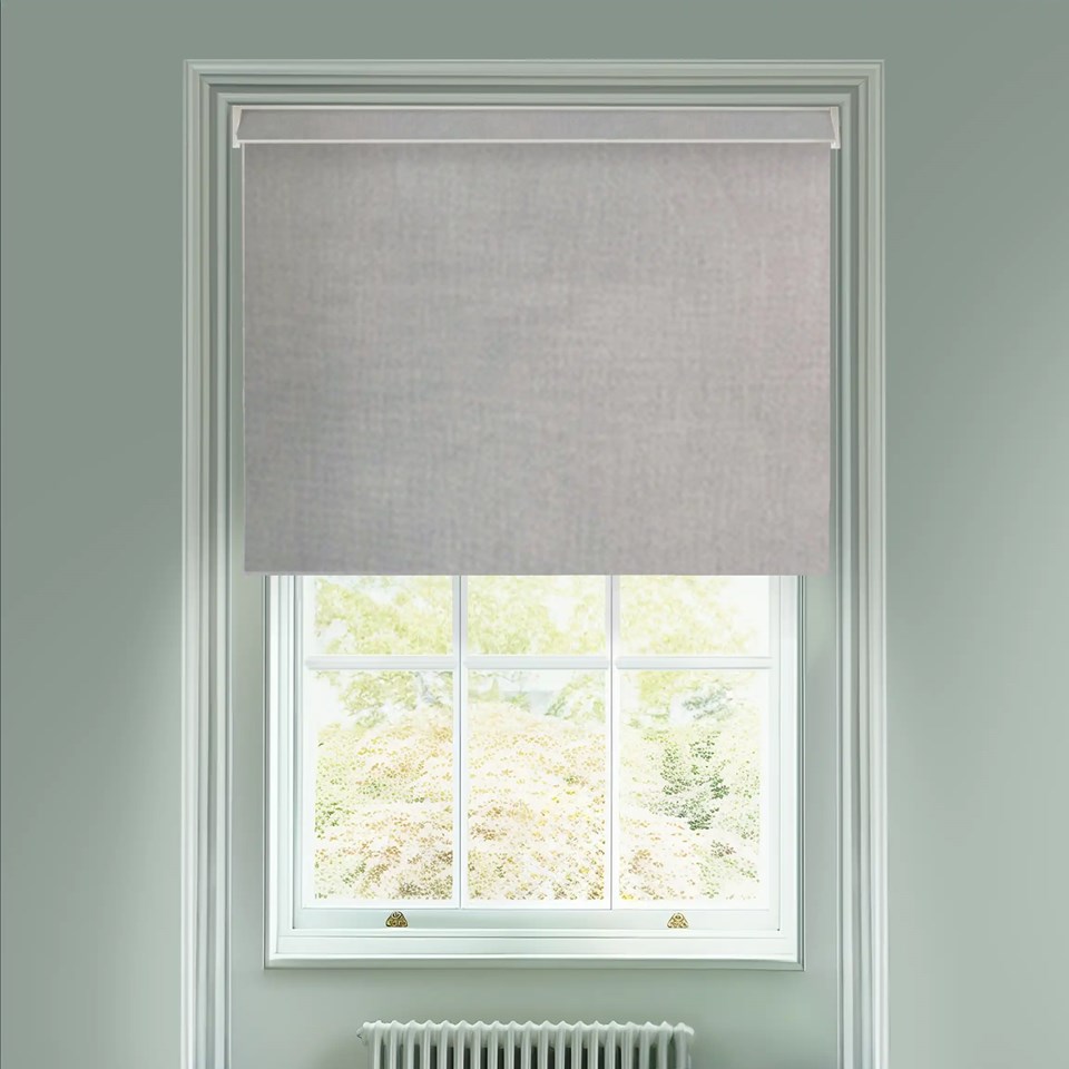 Windsor Light Grey Blackout Electric Roller Blind