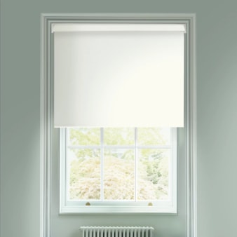 Winter White Blackout Electric Roller Blind