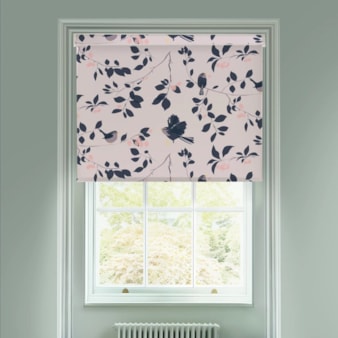 Wren and Cherry Electric Roller Blind by Lorna Syson