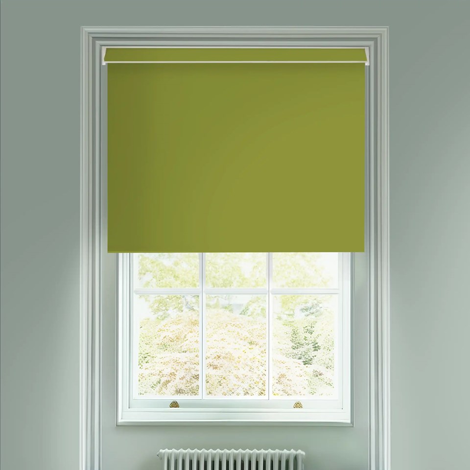 Zesty Green Blackout Electric Roller Blind